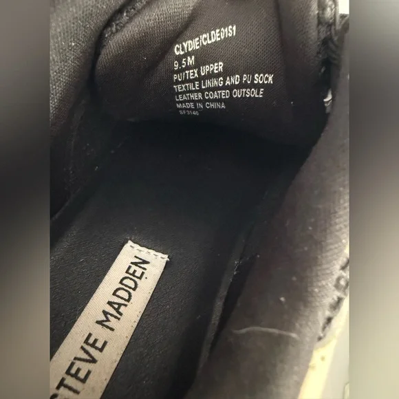 Steve Madden Black and White Sneakers - Picture 8 of 13